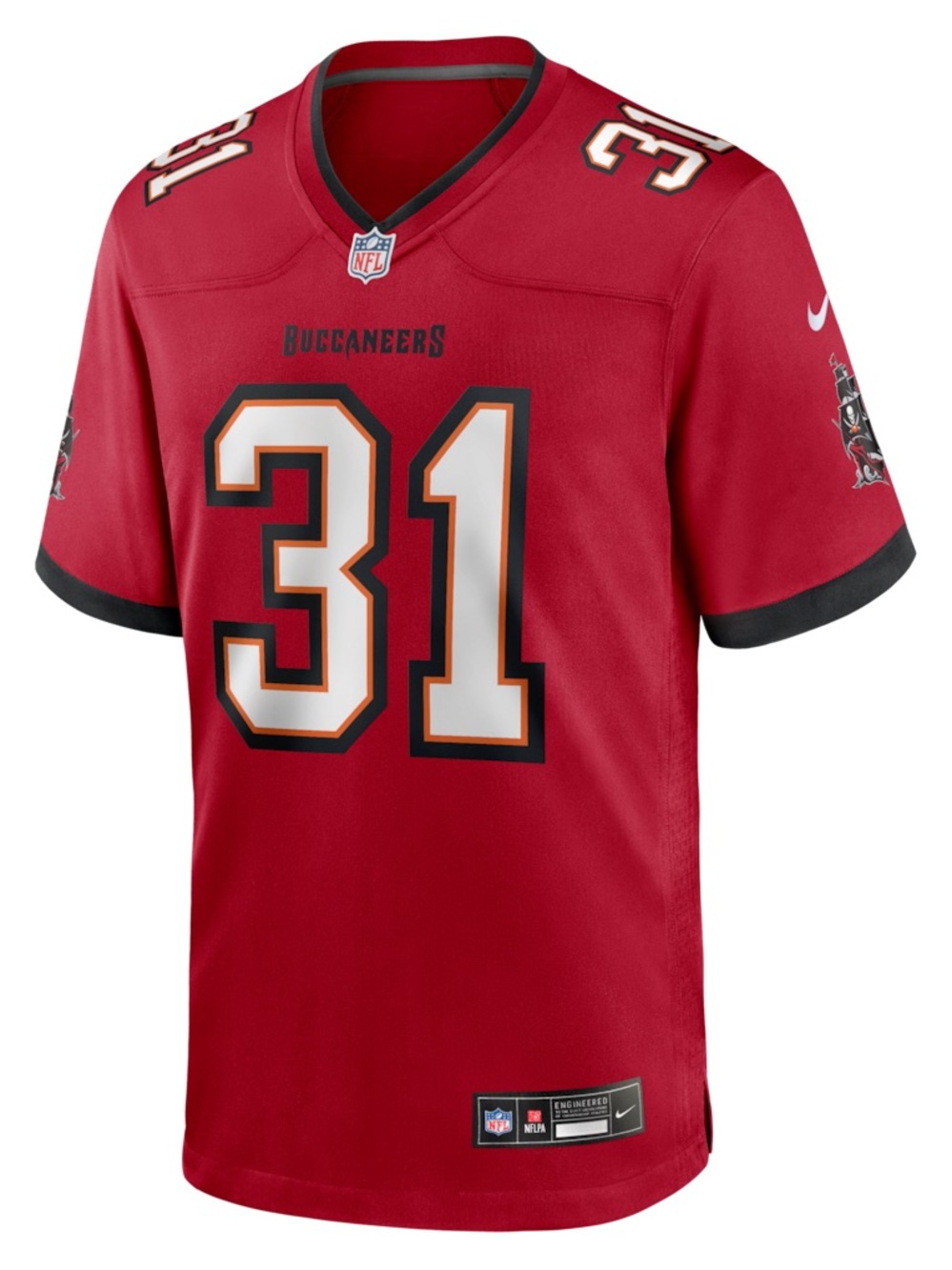 Nike Red Buccaneers #31 Football Jersey